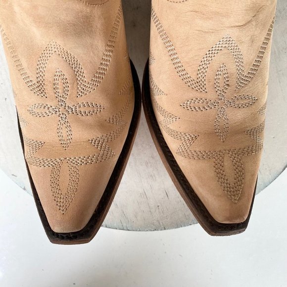 Lane Boots Shoes New Junk Gypsy By Lane Nighthawk Cowboy Western Boots 95 Bone Suede Mid